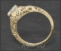 Preview: Diamant Ring mit 0,99ct Brillant, 585 Gold, Antik Design